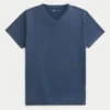 T-shirt com decote em V
