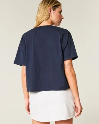 T-shirt com estampa da Universidade de Syracuse e decote fácil