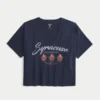 T-shirt com estampa da Universidade de Syracuse e decote fácil