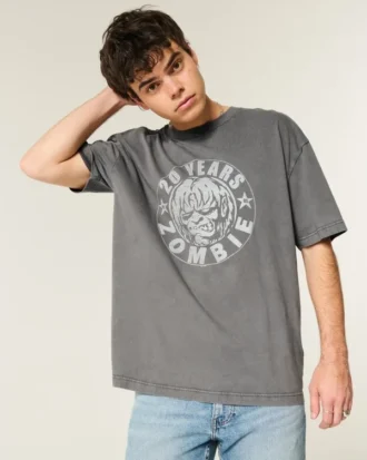 T-shirt com estampa gráfica Rob Zombie
