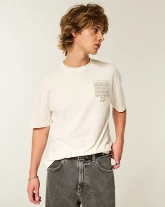 T-shirt com estampado Boilermakers da Universidade de Purdue