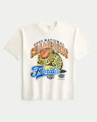 T-shirt com estampado Boxy University of Florida National Champions