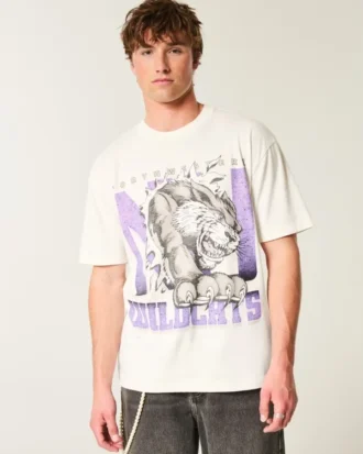 T-shirt com estampado da Northwestern University Wildcats