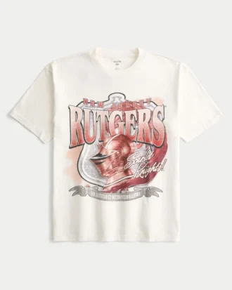 T-shirt com estampado da Universidade Rutgers