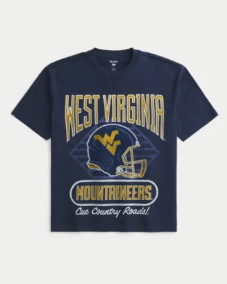 T-shirt com estampado da West Virginia University Mountaineers