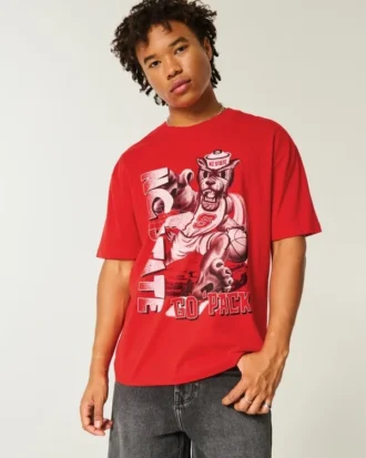 T-shirt com gráfico Boxy NC State Wolfpack