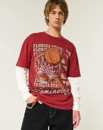 T-shirt com gráfico da Universidade Estadual da Flórida