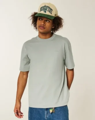 T-shirt com logótipo quadrado e efeito refrescante