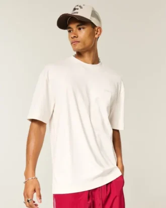 T-shirt com logótipo quadrado e efeito refrescante