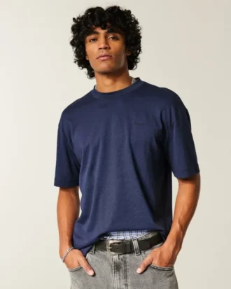 T-shirt com logótipo quadrado e efeito refrescante