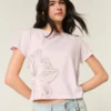 T-shirt com padrão floral e laço fácil de atar nas costas