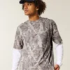 T-shirt curta e larga com estampa camuflada