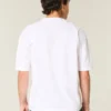T-shirt curta e larga de malha grossa