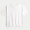 T-shirt curta e larga de malha grossa