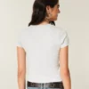 T-shirt de manga curta com gola redonda