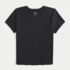 T-shirt de manga curta com gola redonda