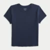 T-shirt de manga curta com gola redonda