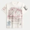 T-shirt descontraída com estampado misto