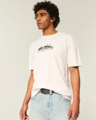 T-shirt gráfica croata pesada e quadrada