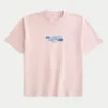 T-shirt gráfica Hawaii pesada e quadrada