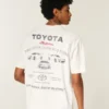T-shirt gráfica Toyota Supra pesada e quadrada