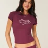 T-shirt infantil com estampa Naughty But Nice