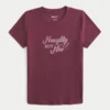 T-shirt infantil com estampa Naughty But Nice