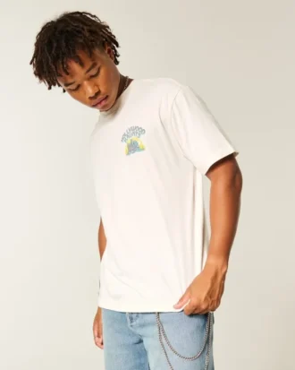 T-shirt larga com gráfico Hollywood Haunts em algodão