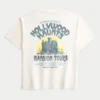 T-shirt larga com gráfico Hollywood Haunts em algodão