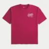 T-shirt larga em algodão com estampado Shady Pine Motel