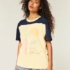 T-shirt oversized com estampa do Brasil