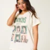 T-shirt oversized com ombros descobertos e estampado Stranger Things
