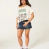 T-shirt oversized com ombros descobertos e estampado Stranger Things
