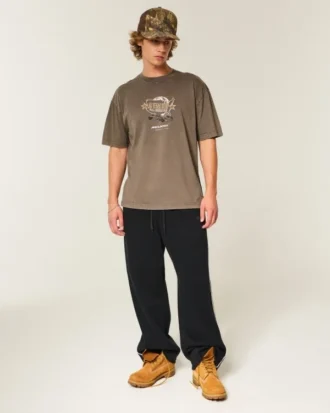 T-shirt quadrada de algodão com estampado McLaren