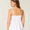 Top babydoll bordado brilhante Top babydoll bordado brilhante