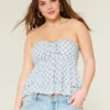 Top babydoll com alças e camadas Top babydoll com alças e camadas