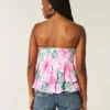 Top babydoll com alças e camadas Top babydoll com alças e camadas