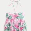 Top babydoll com alças e camadas Top babydoll com alças e camadas