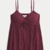 Top babydoll com brilho enrugado Top babydoll com brilho enrugado