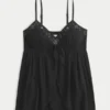 Top babydoll com brilho enrugado Top babydoll com brilho enrugado
