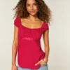 Top babydoll com laço em cetim fácil Top babydoll com laço em cetim fácil