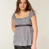 Top babydoll com laço em cetim fácil Top babydoll com laço em cetim fácil