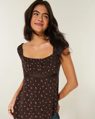 Top babydoll com laço em cetim fácil