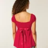 Top babydoll com laço em cetim fácil Top babydoll com laço em cetim fácil