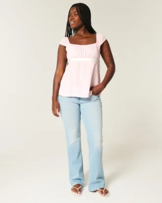 Top babydoll com laço em cetim fácil
