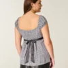 Top babydoll com laço em cetim fácil Top babydoll com laço em cetim fácil