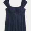 Top babydoll com laço em cetim fácil