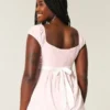 Top babydoll com laço em cetim fácil Top babydoll com laço em cetim fácil