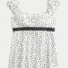Top babydoll com laço em cetim fácil Top babydoll com laço em cetim fácil