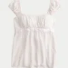 Top babydoll com laço em cetim fácil Top babydoll com laço em cetim fácil